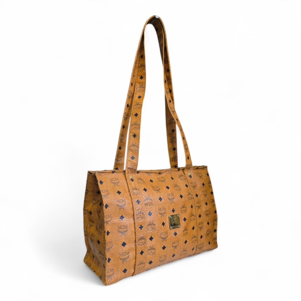 MCM Visetos Coated Canvas Shopper Tote